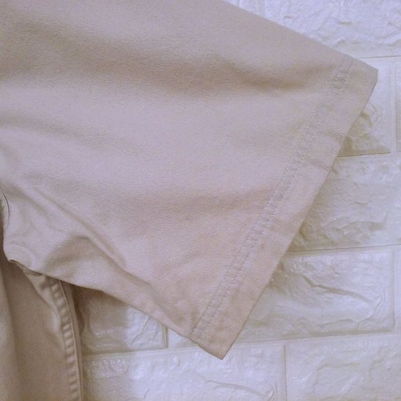 Vintage 90s Mossy Oak Shooting Shirt Shacket -XL ButtonUp Pocket Quilted SSL Tan - Picture 6 of 12